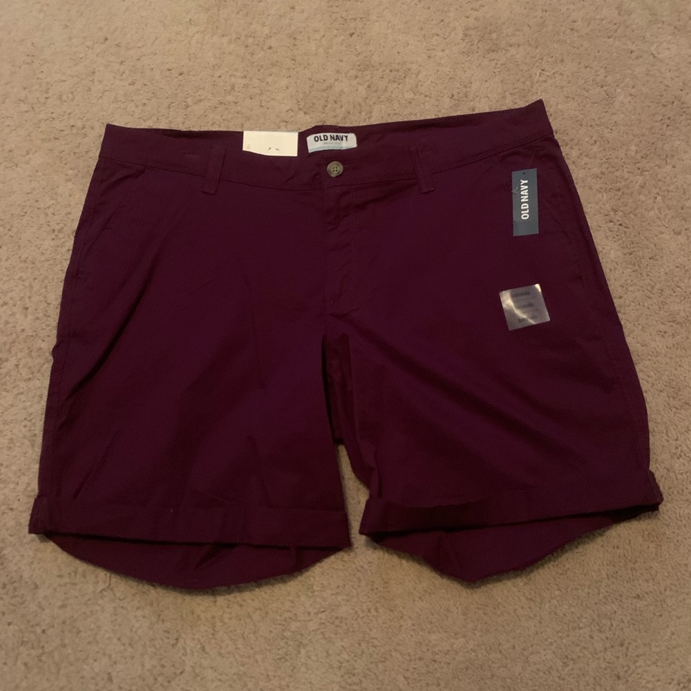 NWT Old Navy Wine Bermuda Shorts
